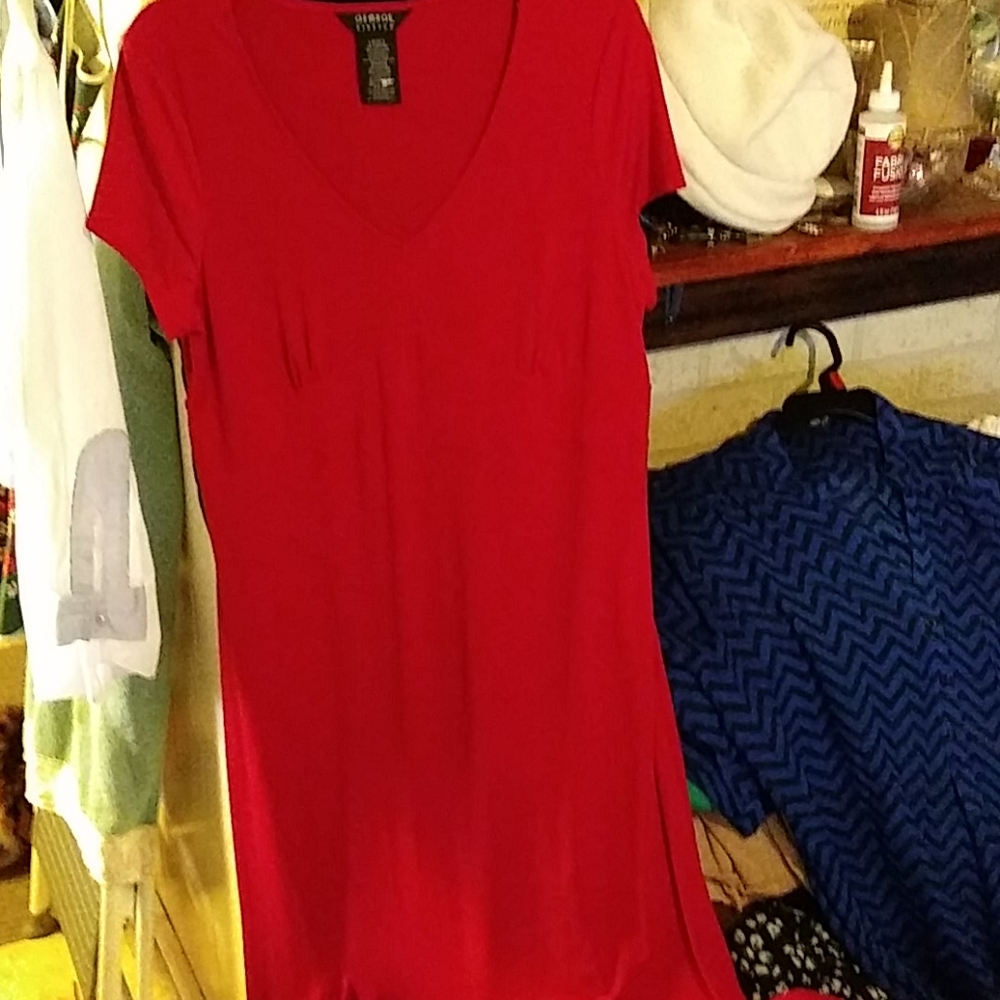 XL 16-18 George s/s gorgeous Red stretch Dress